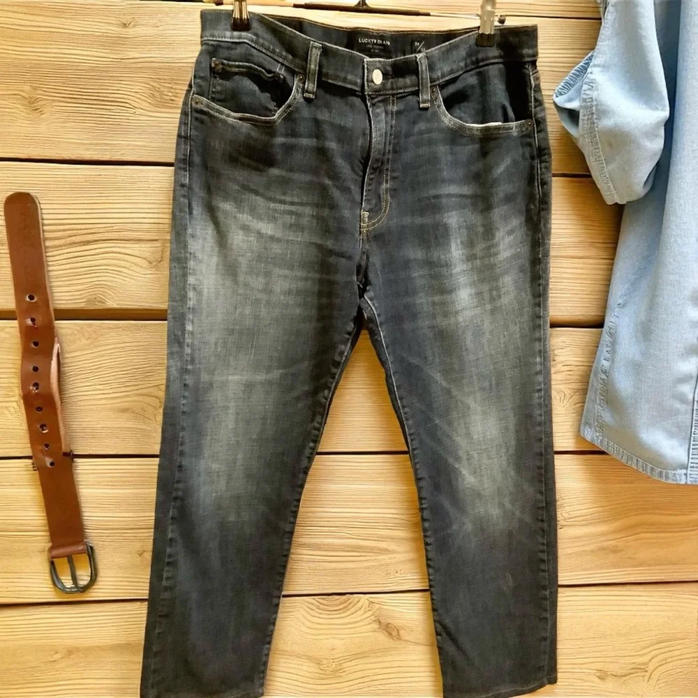 Lucky Brand Men’s Slim Straight Dark Rinse Jeans Men’s Size 34